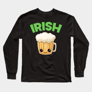 St Patricks Day Irish Kawaii Cute Beer Long Sleeve T-Shirt